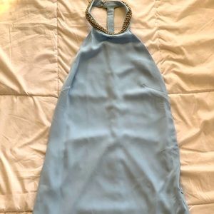 Baby Blue Dress w/ Rhinestone Collar😍